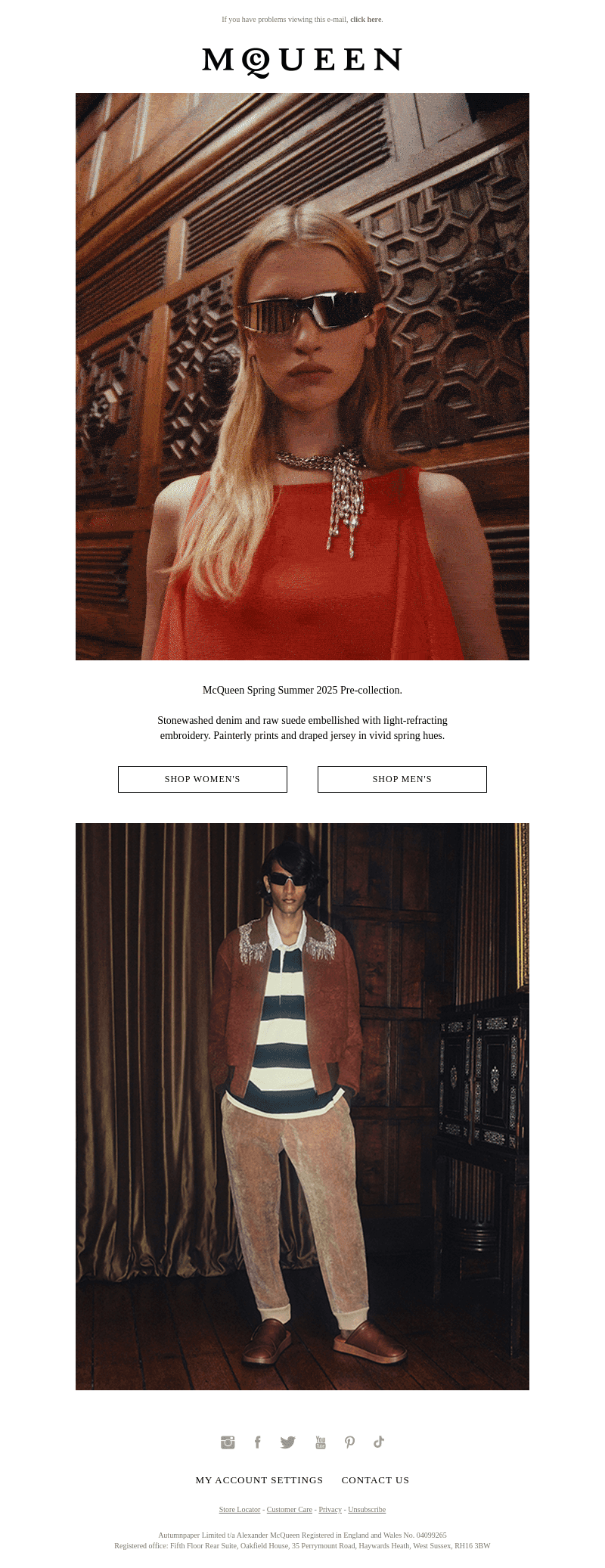 McQueen denim and daywear