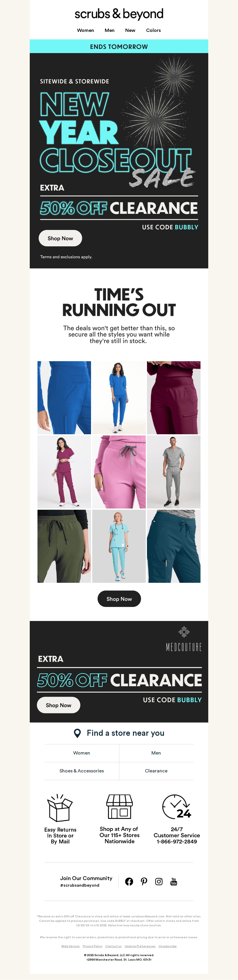 Extra 50% Off Clearance Ends Tomorrow (!!)