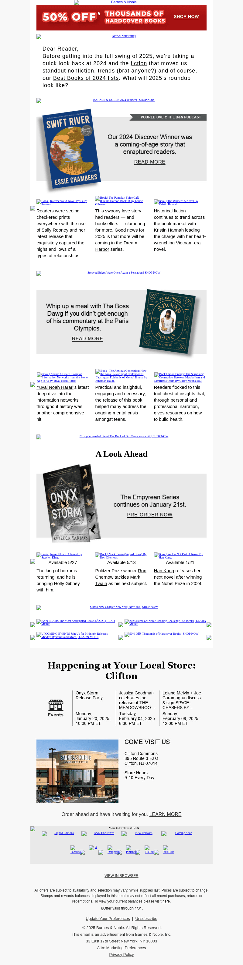 Barnes & Noble email from Fri, Jan 3, 2025
