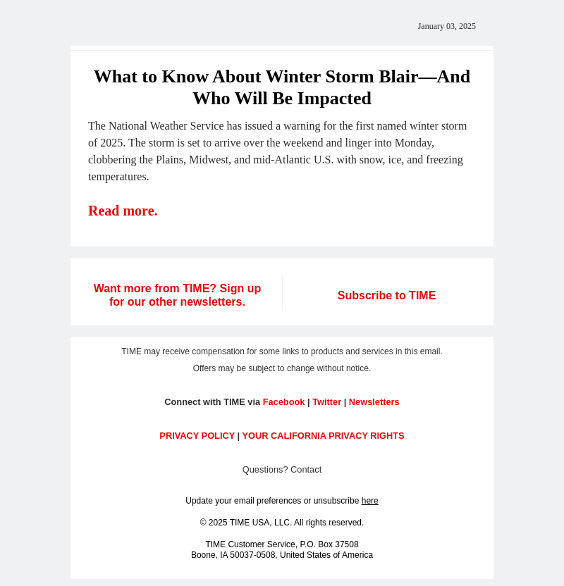 beehiiv email from Fri, Jan 3, 2025