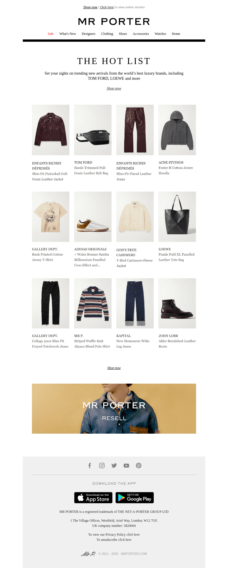 Trending now at MR PORTER