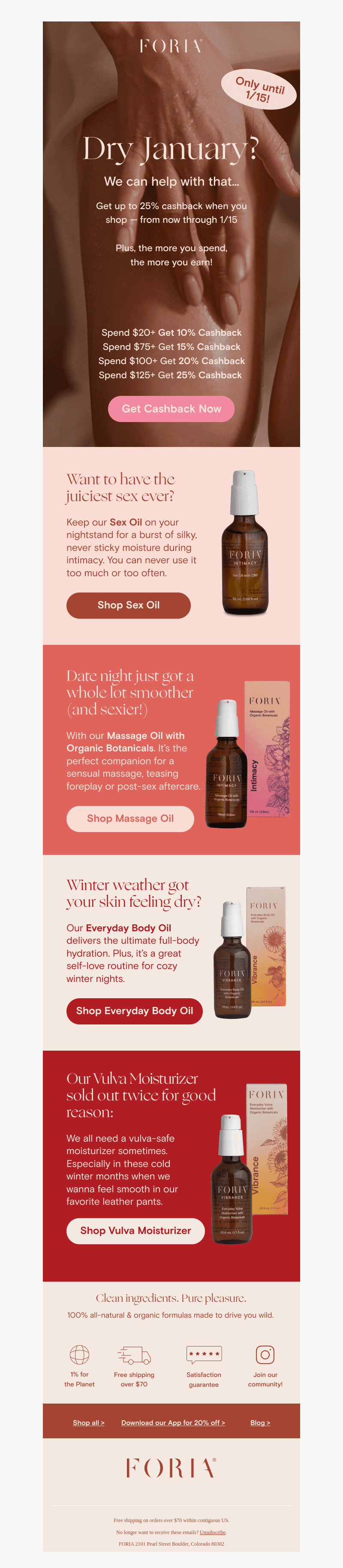 Get cashback for Juicy January