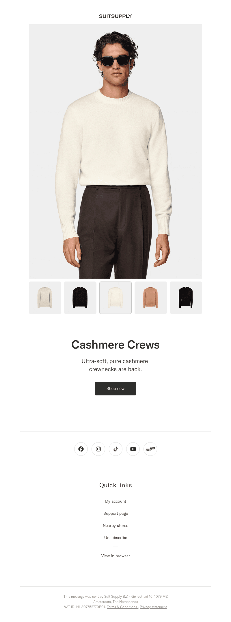 Cashmere Crewnecks Are Back