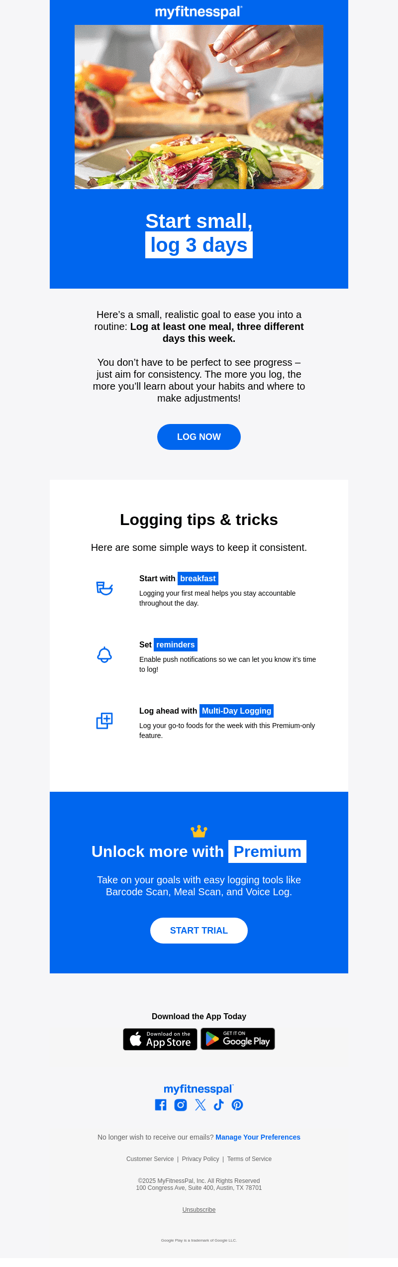 Can you log 3 days this week?