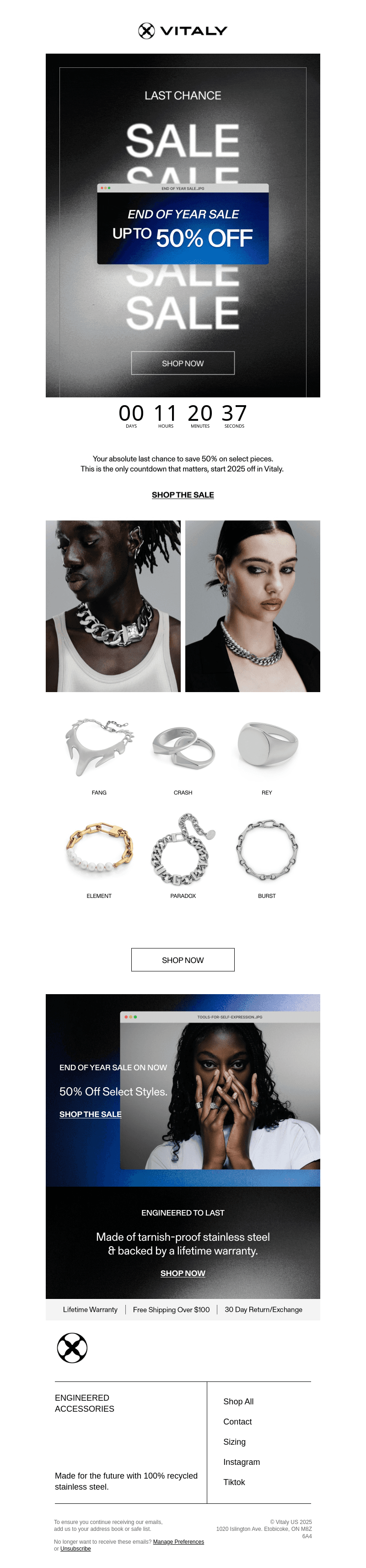 Last Chance 50% Off Select Items