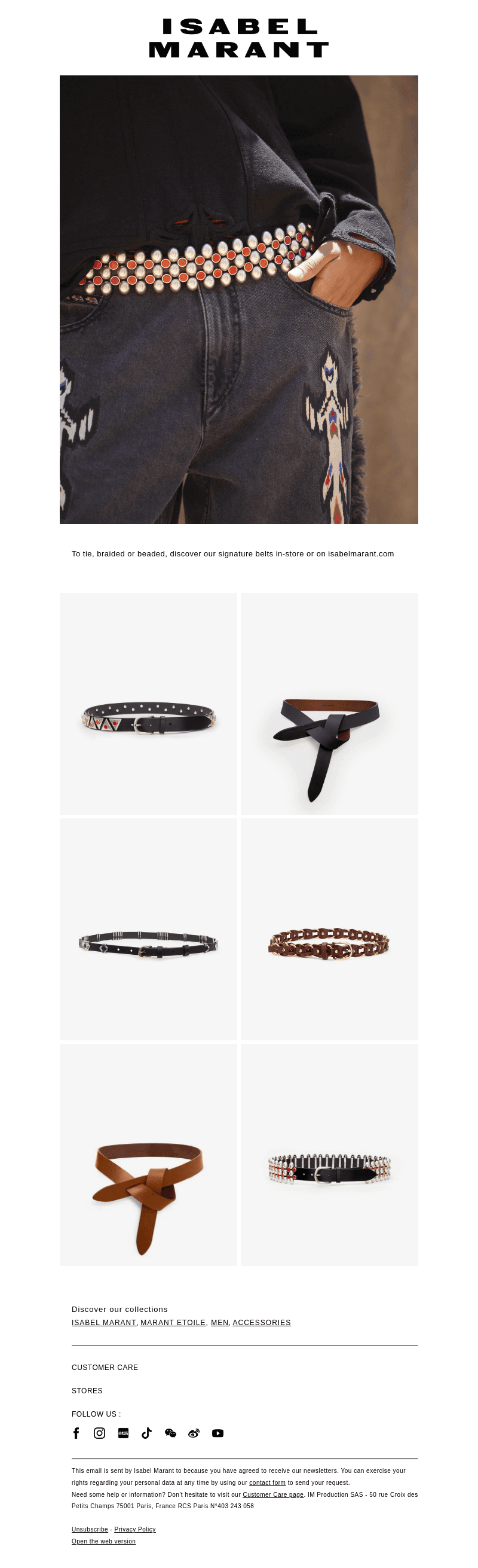 Our signature belts