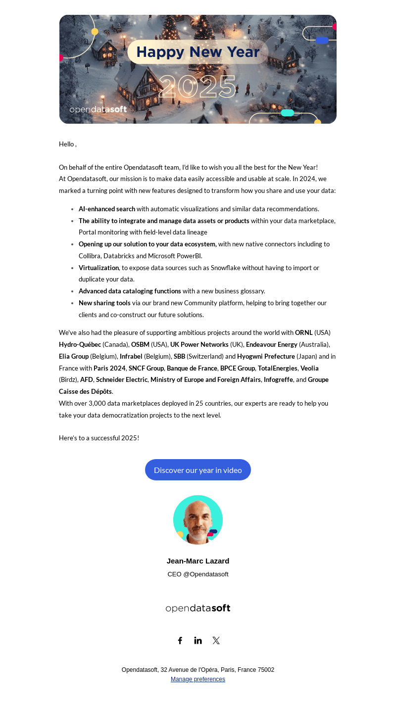 Opendatasoft email from Mon, Jan 6, 2025