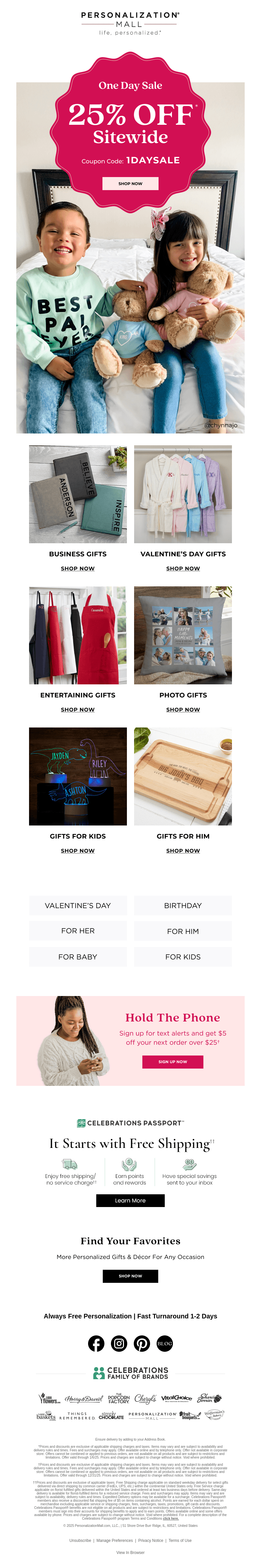 One-Day Sale ⏰ 25% Off Sitewide