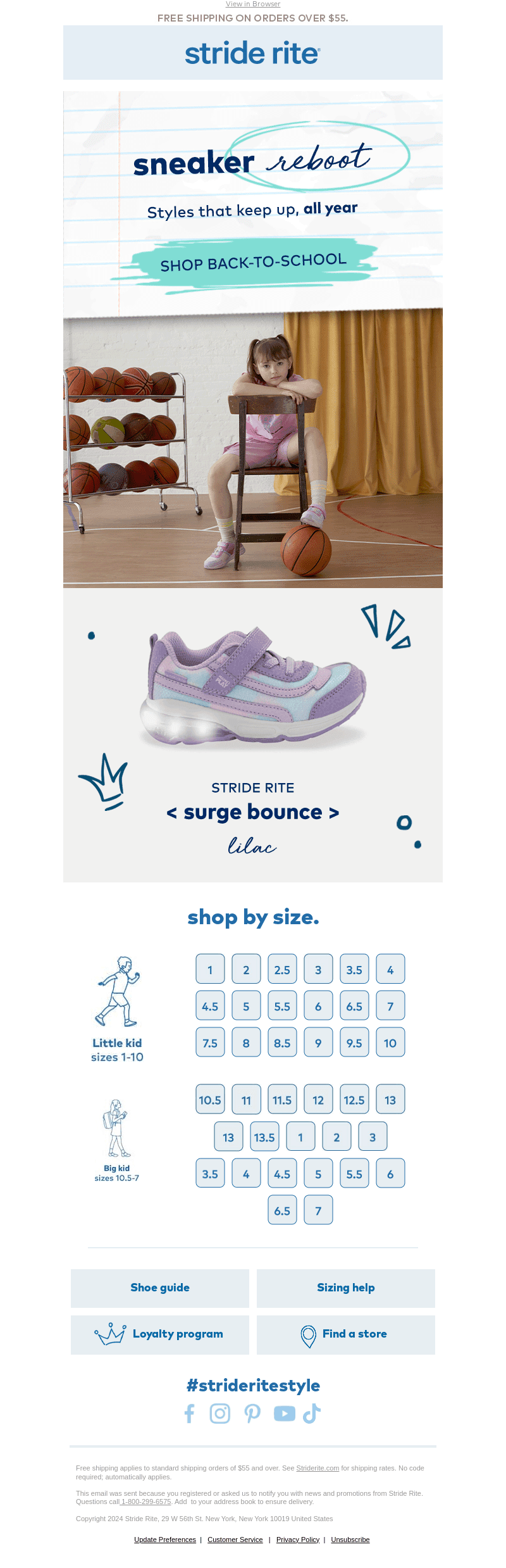 Stride Rite email from Mon, Jan 6, 2025