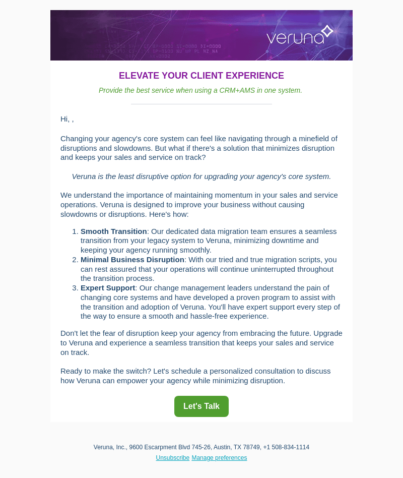 🛠️ Upgrade Seamlessly: Ditch Legacy Systems with Veruna