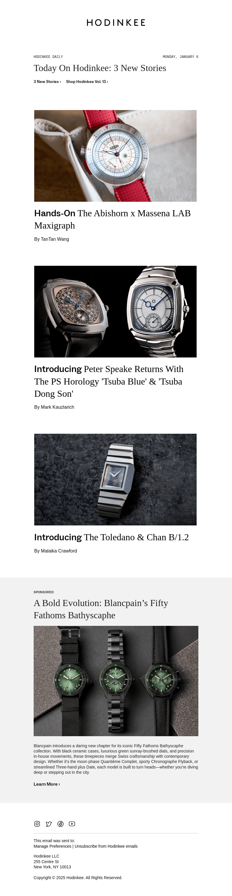 Hodinkee Daily | 01/06/2025