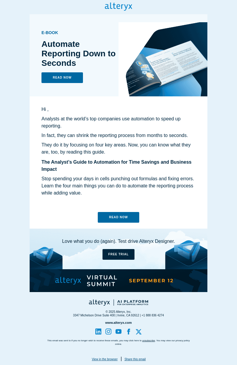 Turn data into a report in seconds