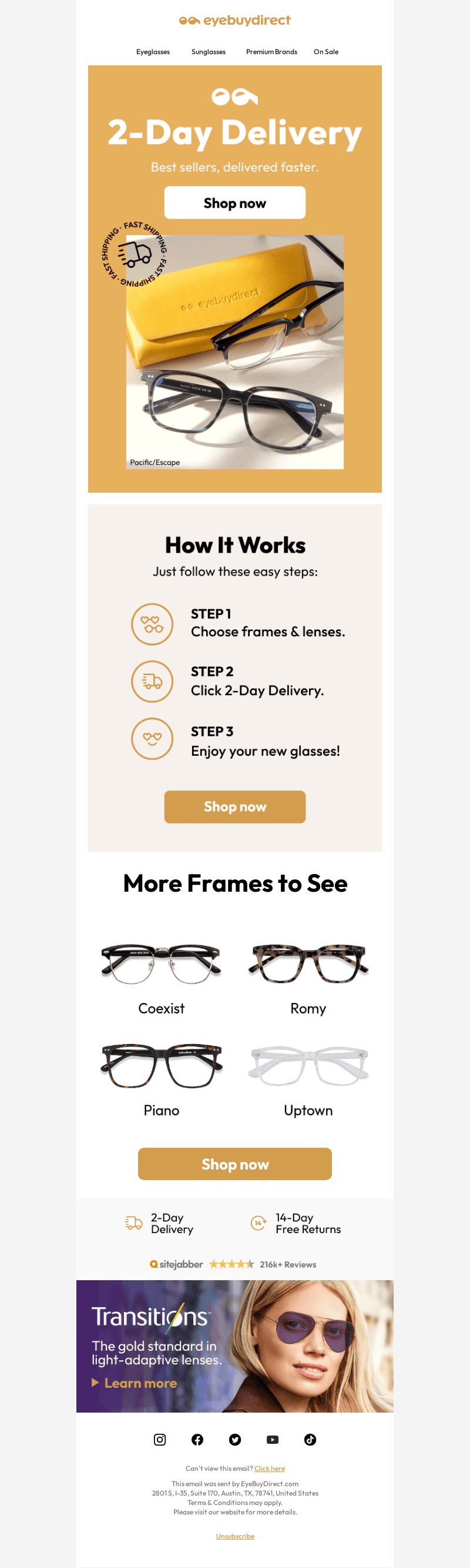 Get your glasses in 2 DAYS! ✈️🤓