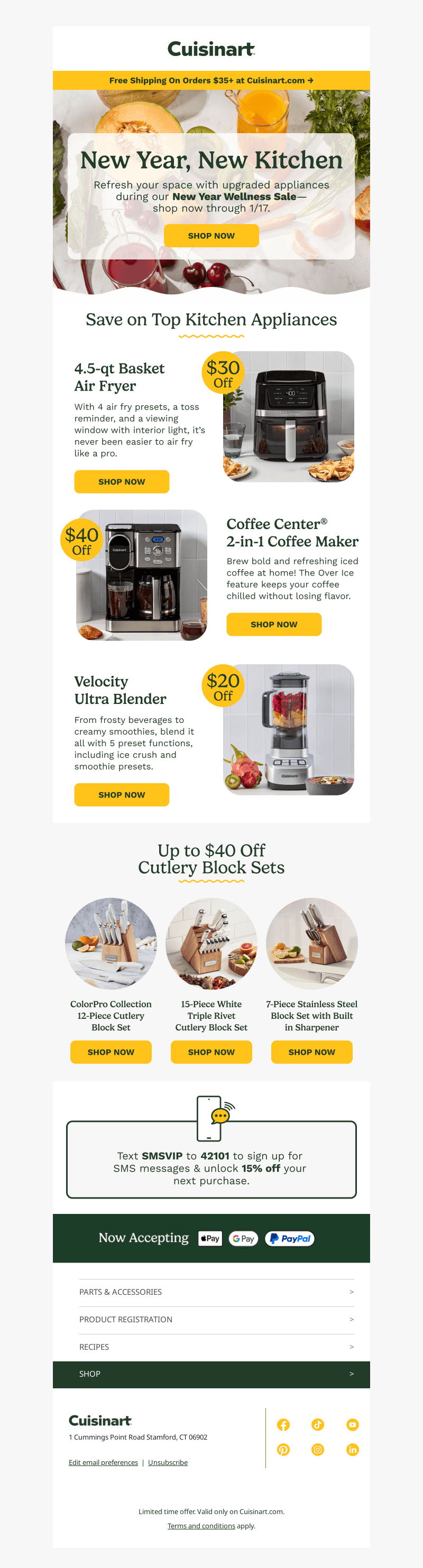 New Year Refresh: Up to $40 Off