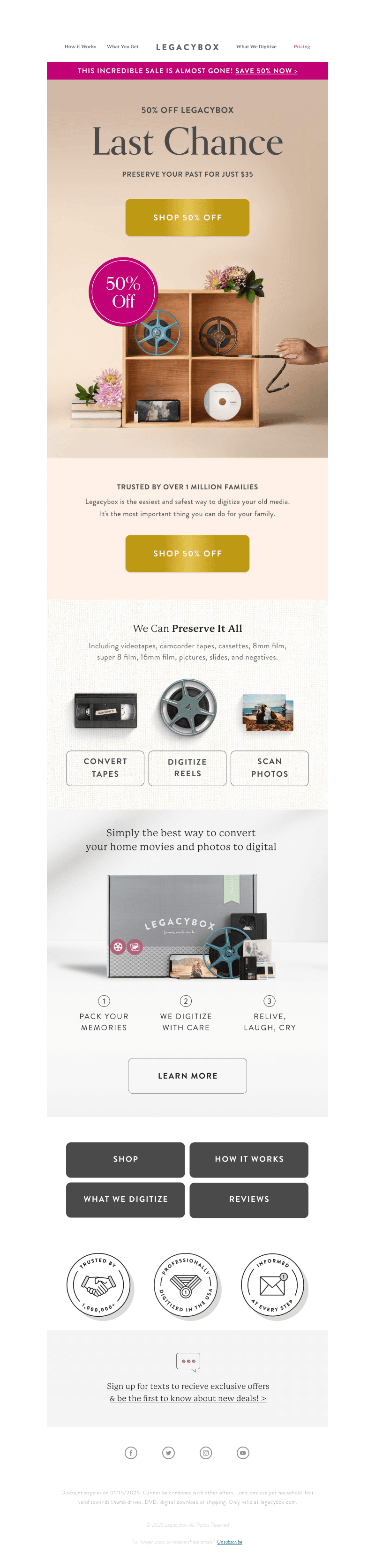 Resolutions do come true: Digitize YOUR vhs tapes + save 50%