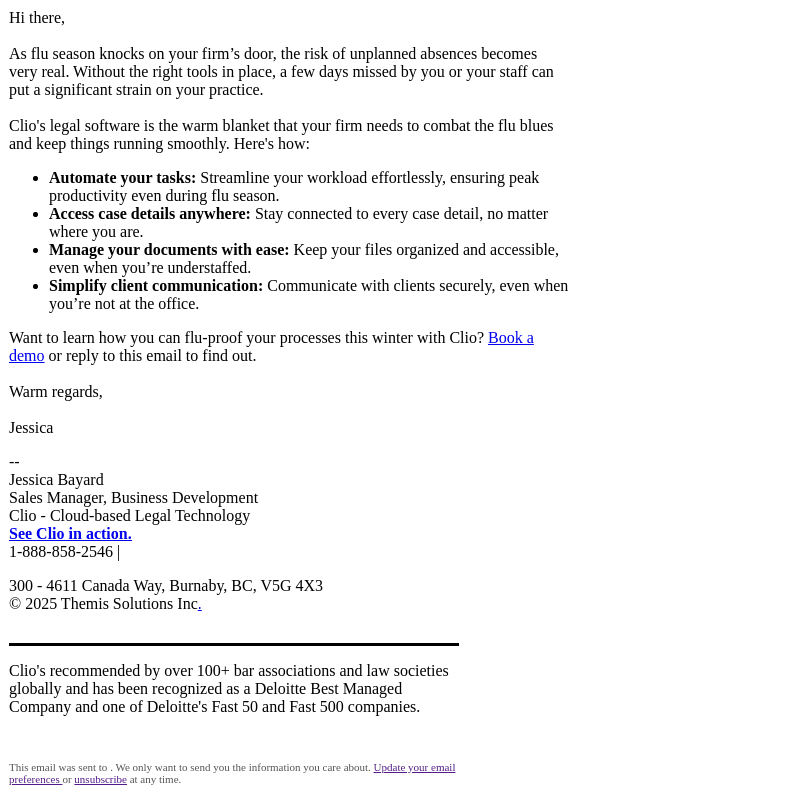 Flu-proof your legal practice with Clio!