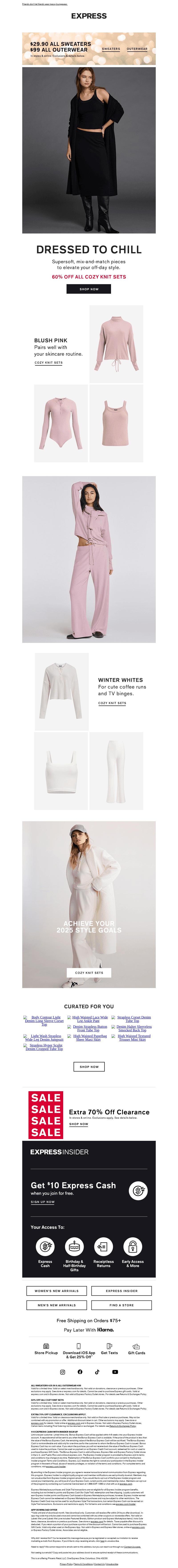 GET COZY: 60% off all matching lounge sets