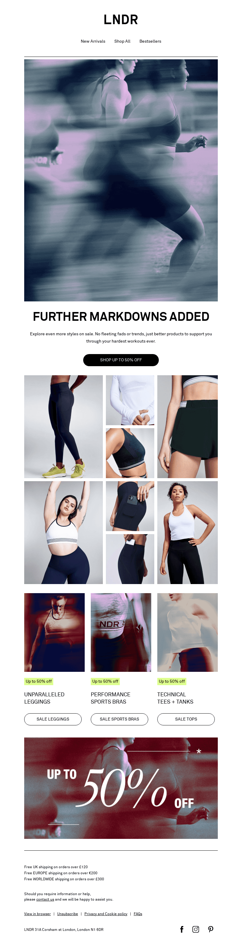 FUTHER MARKDOWNS: UP TO 50% OFF