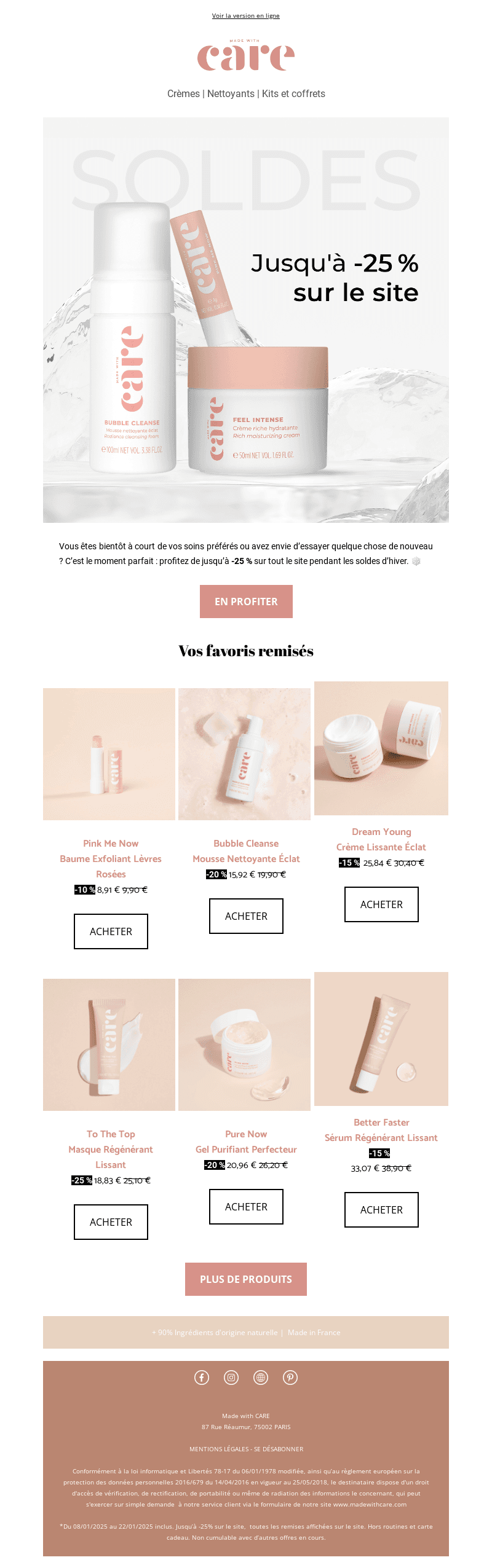 ❄️SOLDES HIVER｜Jusqu'à -25%