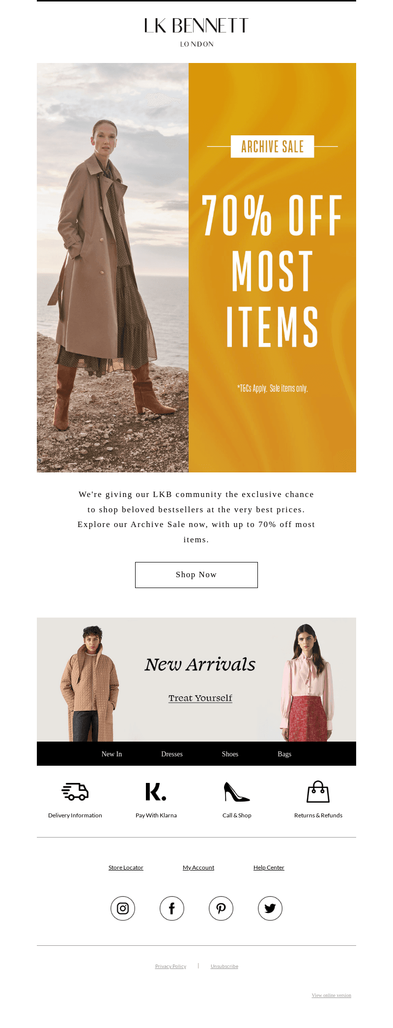 Archive Sale Starts Now