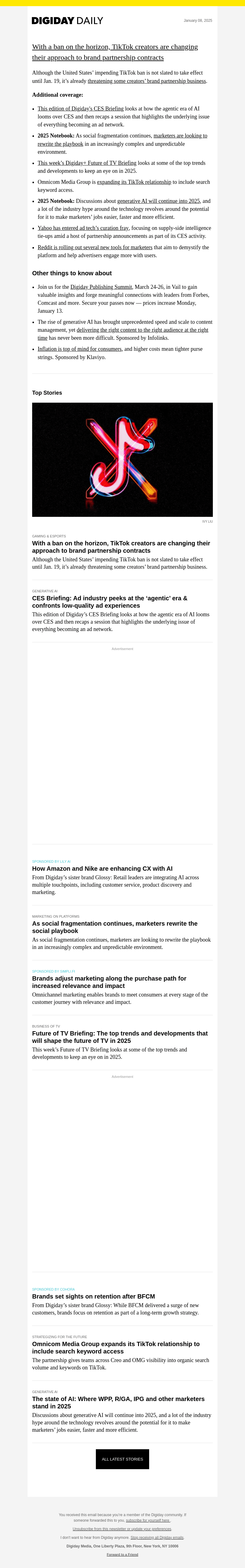 Digiday email from Wed, Jan 8, 2025