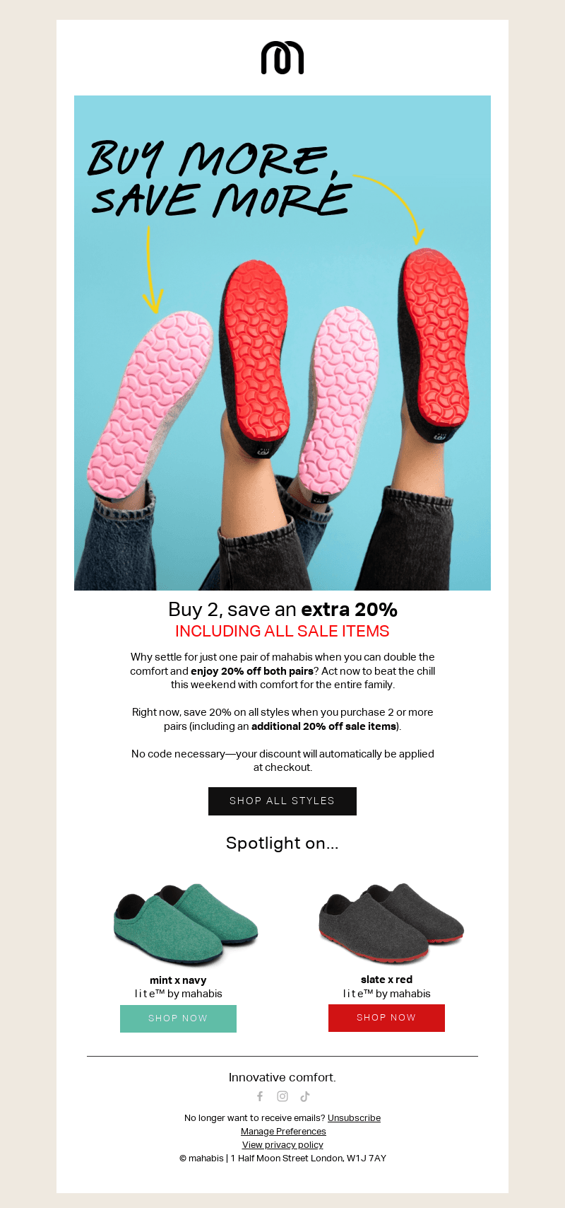 Buy 2, save an extra 20%