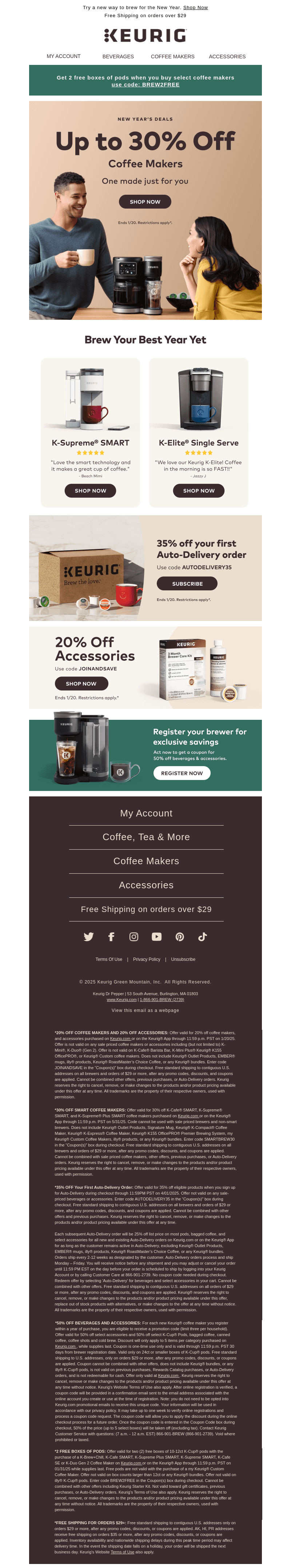 SAVE! Up to 30% off coffee makers