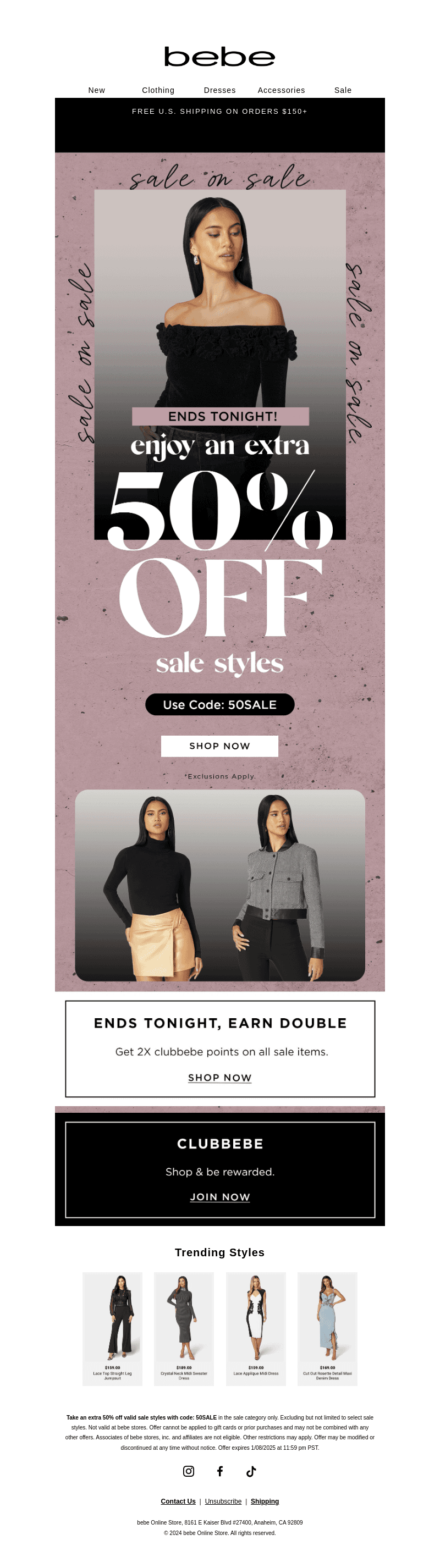 🛍️ Extra 50% OFF Sale Is Almost Gone!!
