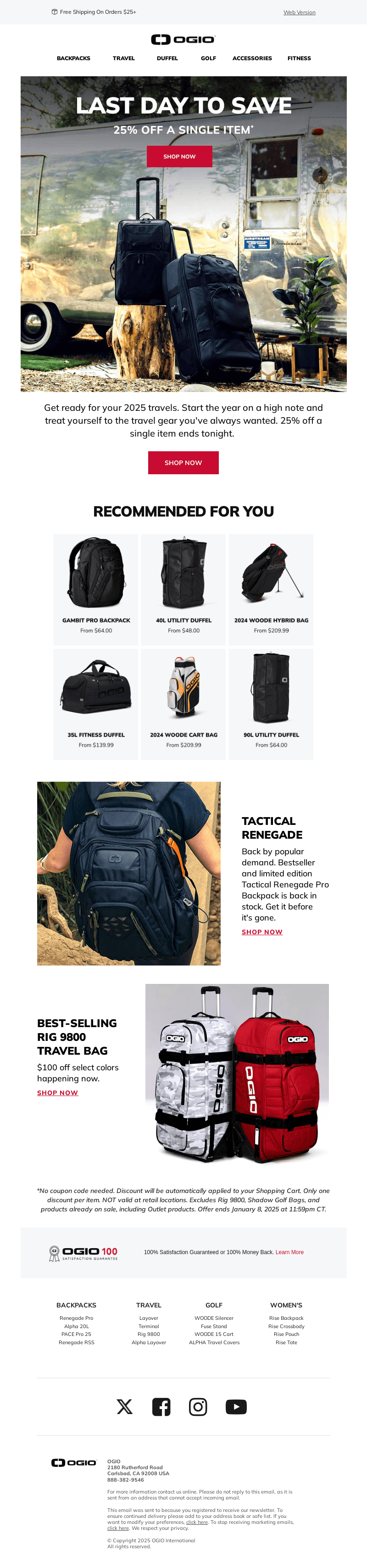 Last Day To Get 25% Off A Single Item