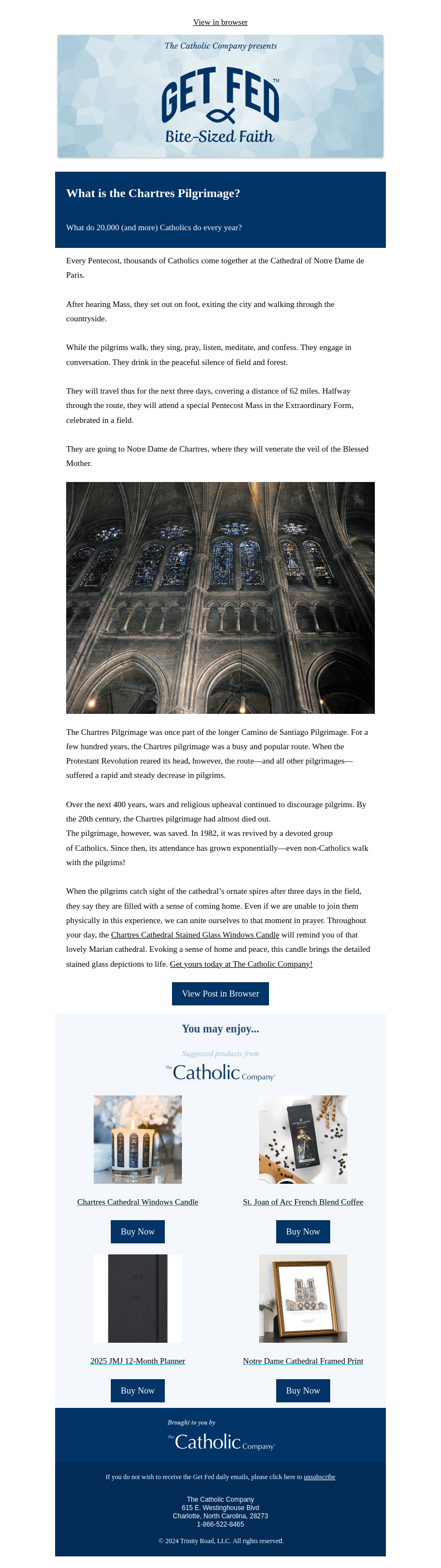 What is the Chartres Pilgrimage?
