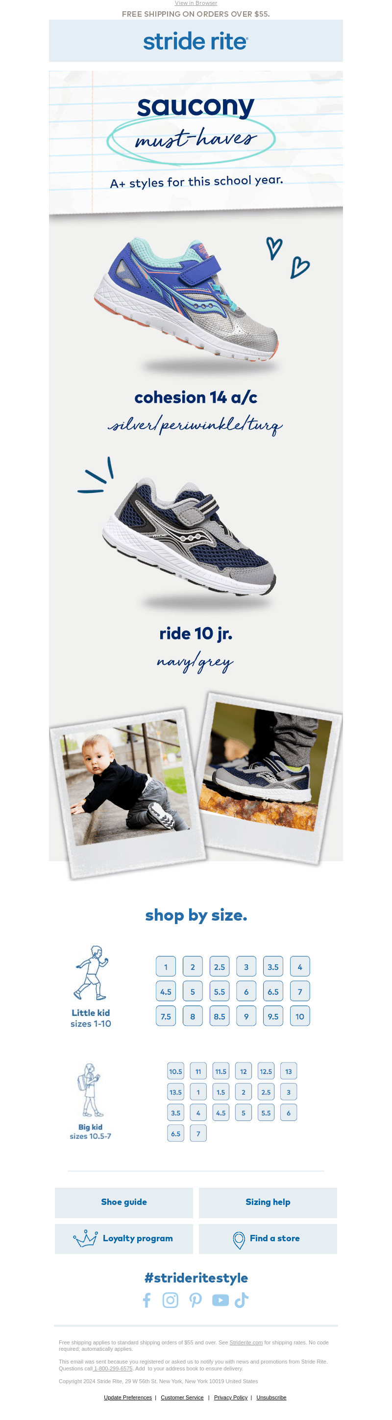 Stride Rite email from Wed, Jan 8, 2025