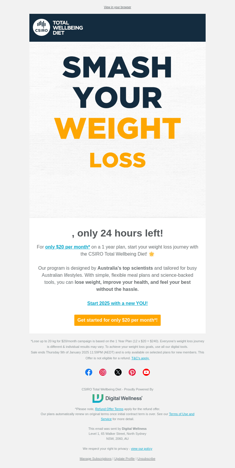 ⏳ Only $20 per month* - 24 hours left! 🤩