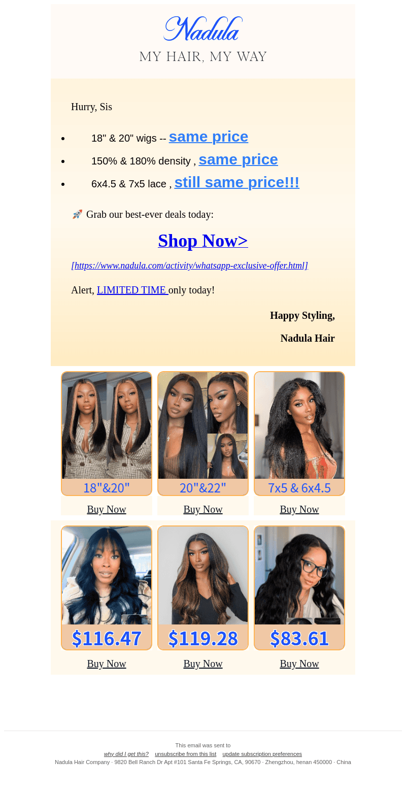 18" & 20" same price, Low to $95