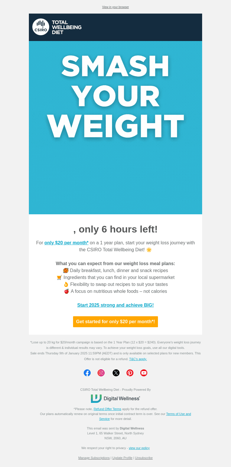 ⏳ Only $20 per month* - 6 hours left! 🤩