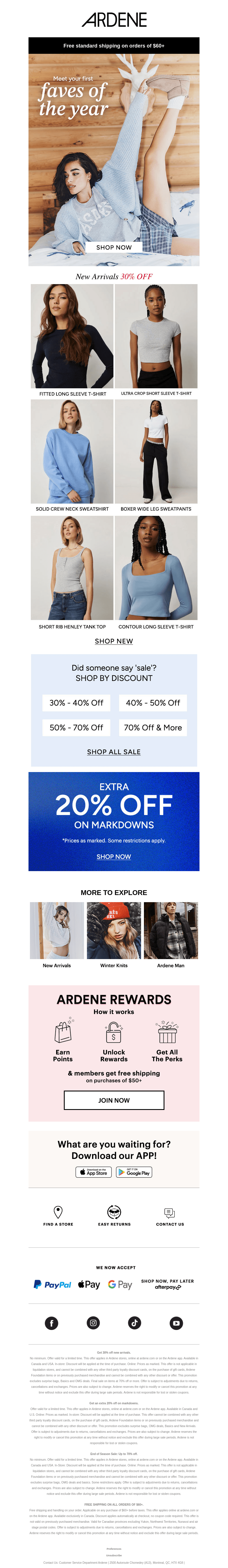 New must-haves. 30% off.
