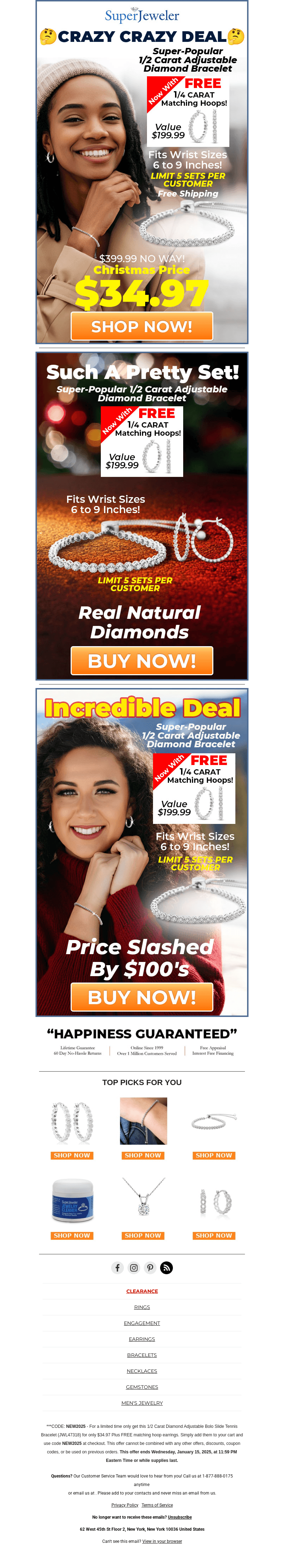 SuperJeweler email from Thu, Jan 9, 2025