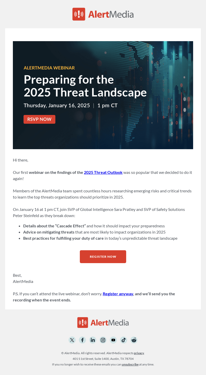 Expert advice on the threats to expect