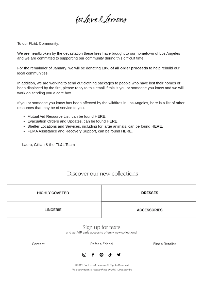 A note on the LA wildfires