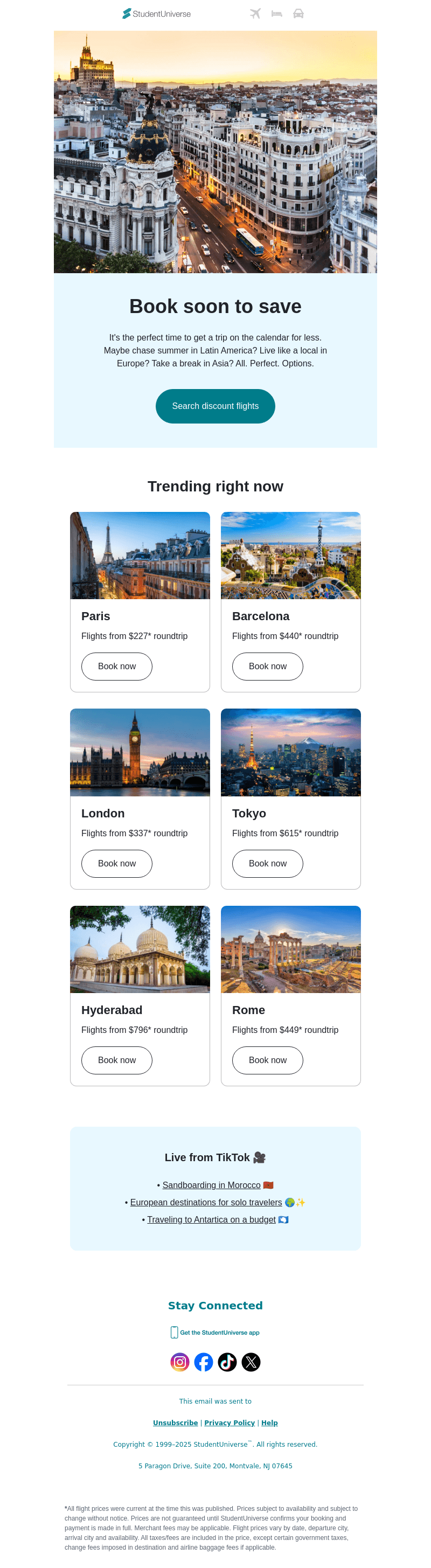 Go abroad from $227* roundtrip