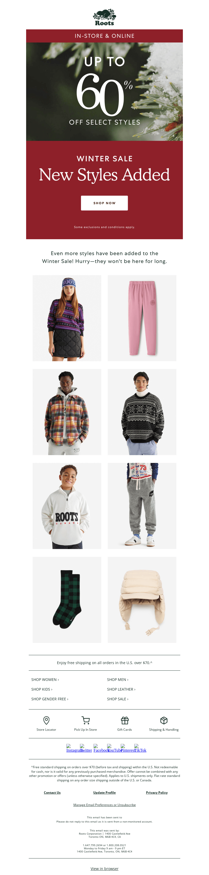 Winter Sale: New Styles Added! 🚨