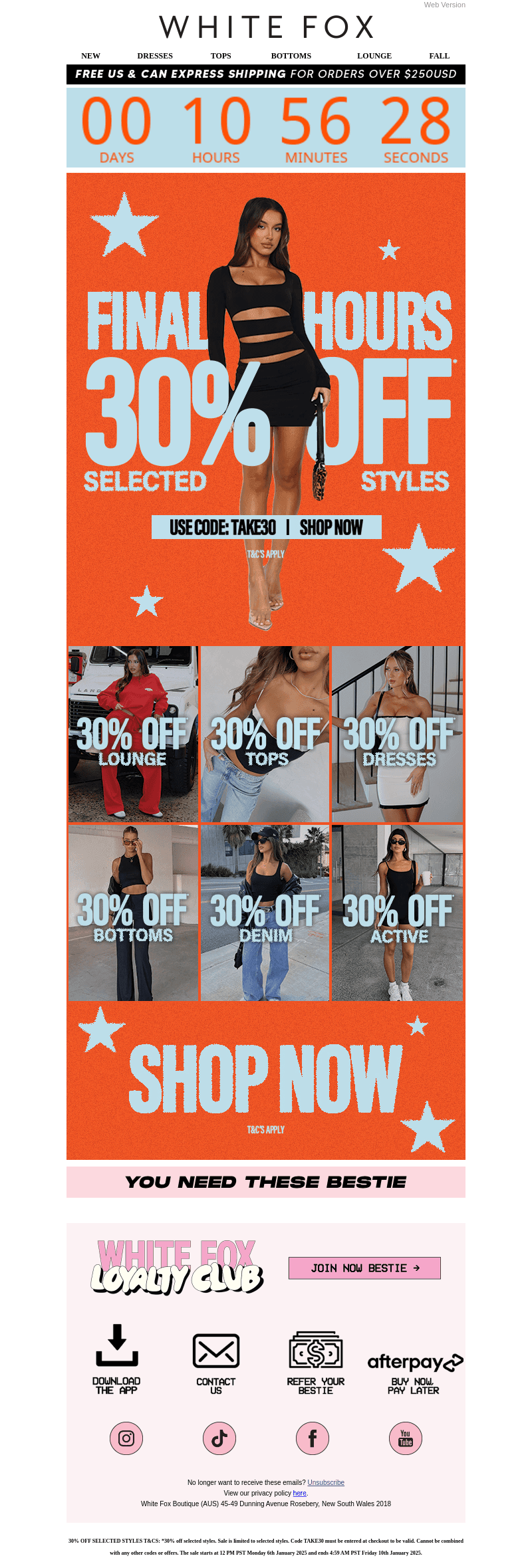 🚨LAST CHANCE | 30% OFF SELECTED STYLES🚨
