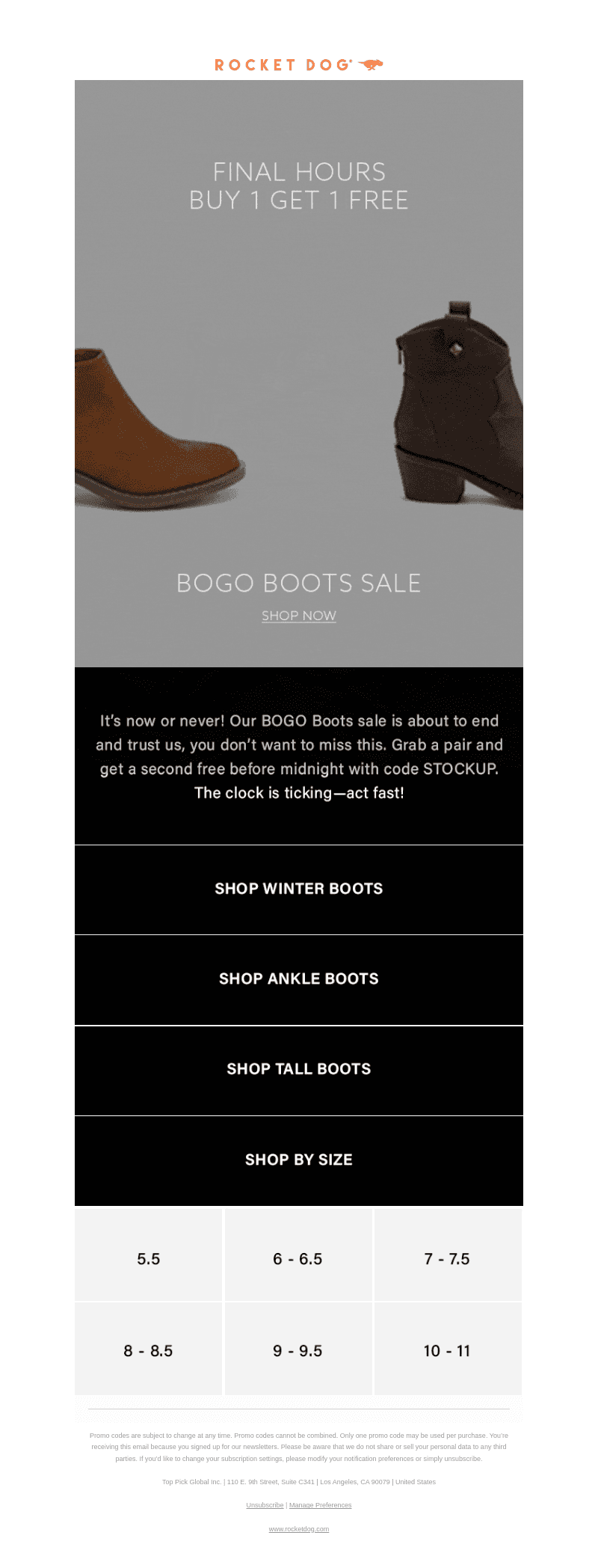 Tick Tock ⏰  BOGO Boots Ends At Midnight!
