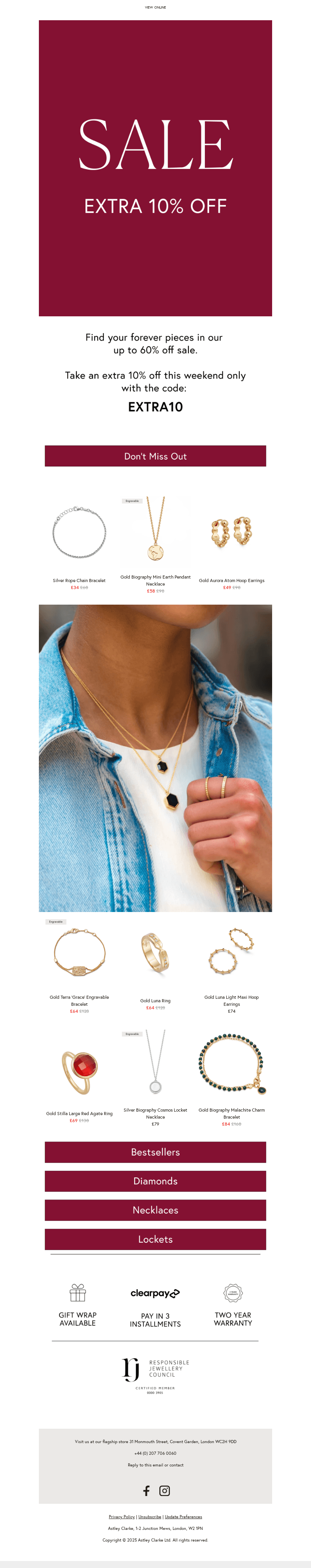 Extra 10% off SALE with code: EXTRA10