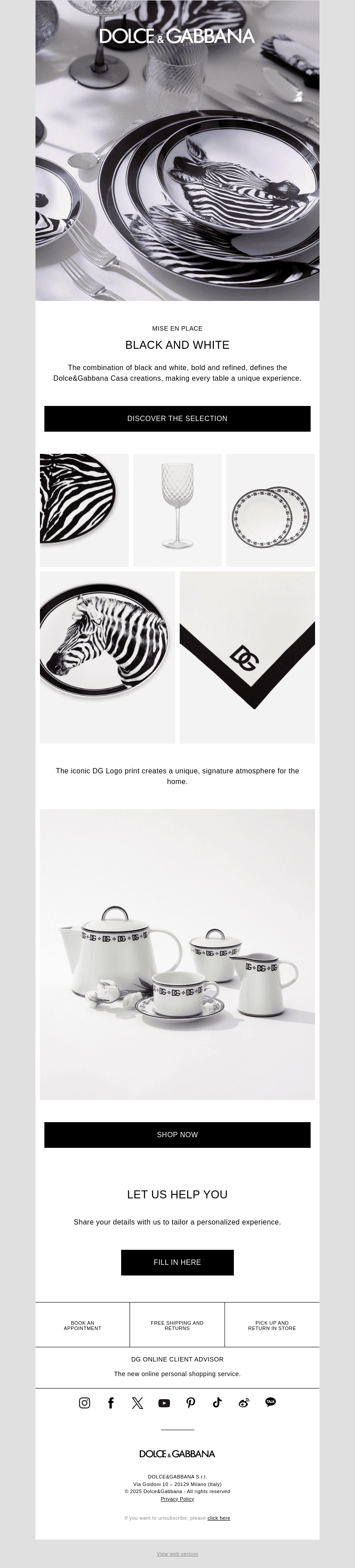 Black and white, at the table