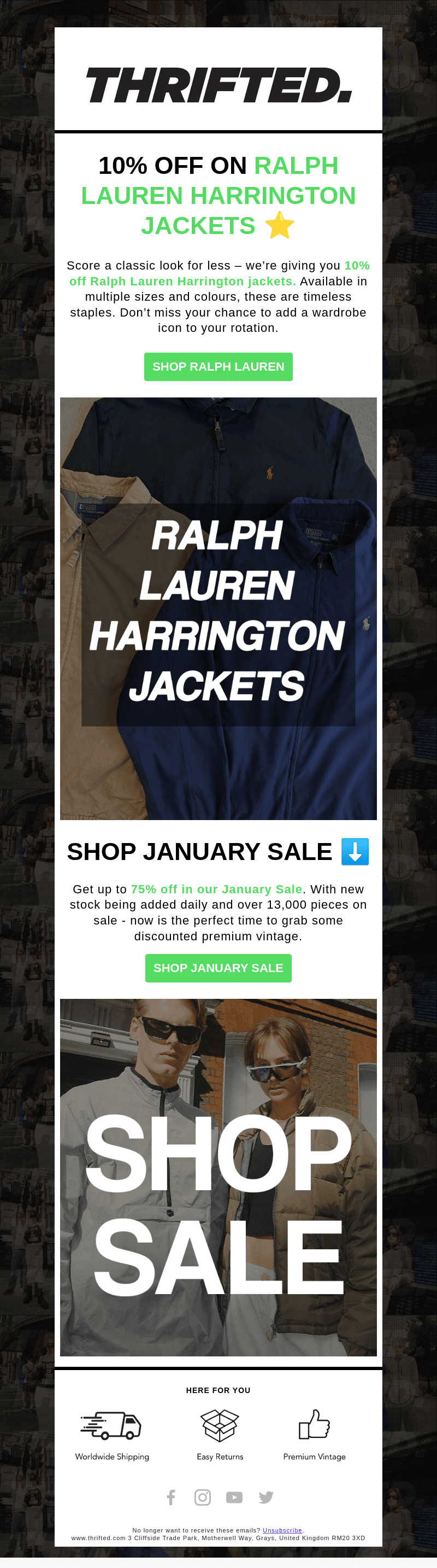 10% OFF RALPH LAUREN HARRINGTONS 👀