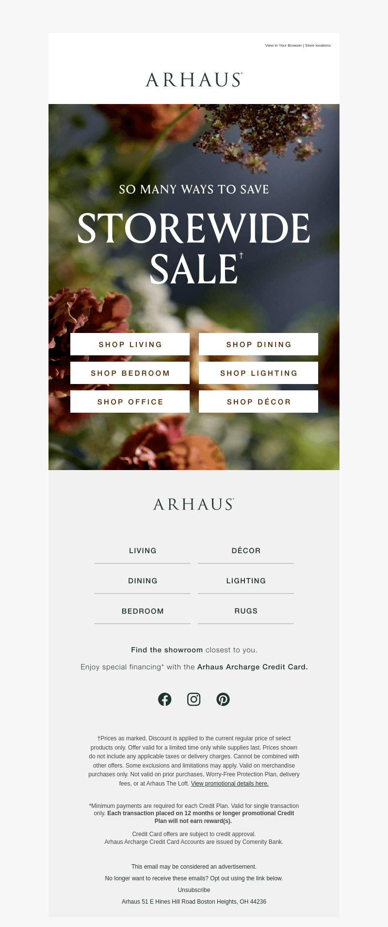 So Many Ways to Save Storewide!