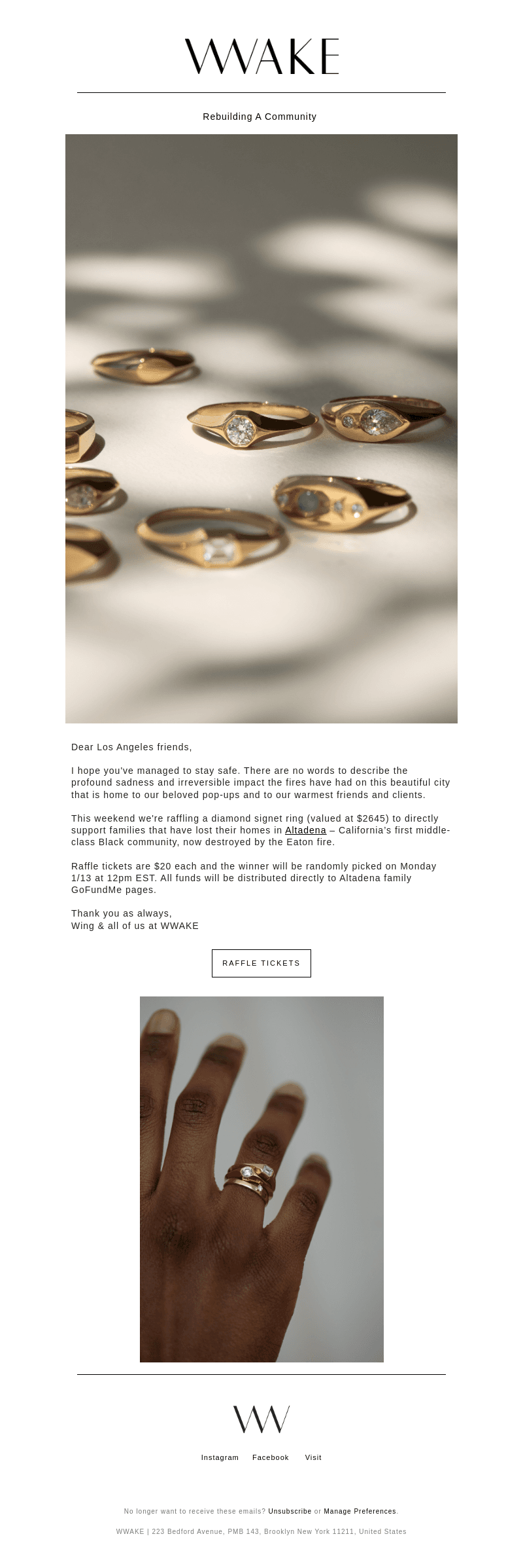 Raffle For Los Angeles Relief