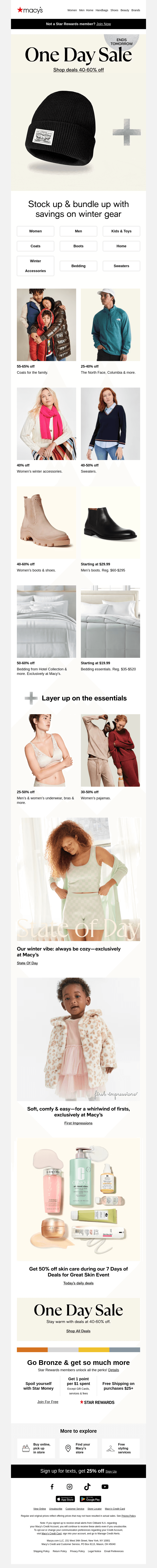 40-60% off coats, sweaters, bedding & all things cozy