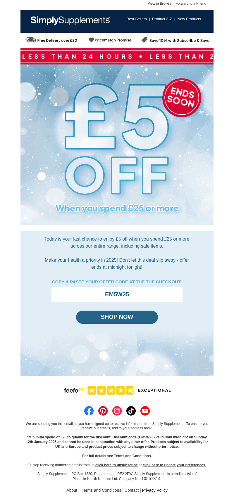 LAST CHANCE: £5 off ends tonight! 🚨