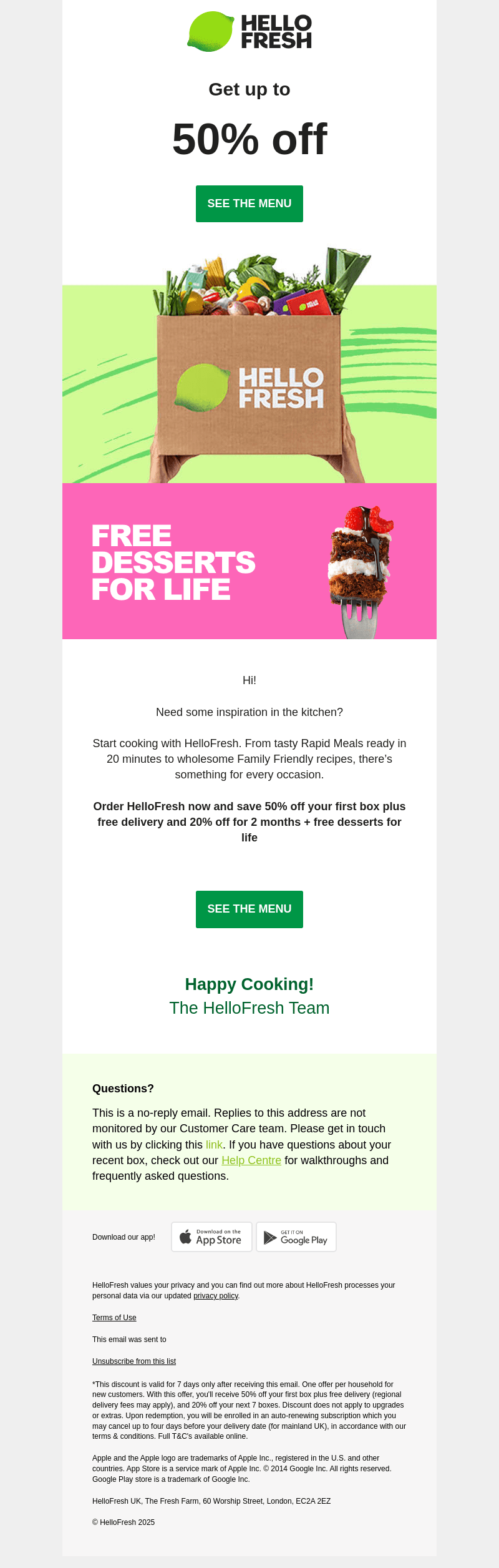 Try something new with up to 50% off 🍜🍤🧆